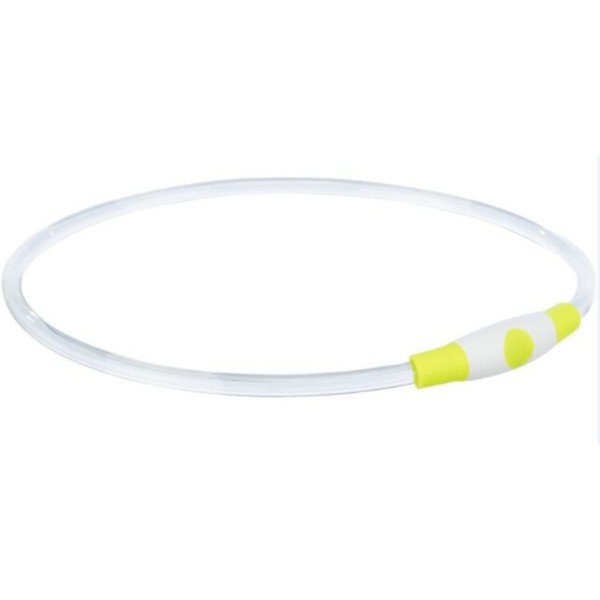 Фото - Нашийник LED для собак Trixie Flash Light Ring USB зелений розмір  L–XL 65 см/8 мм (4057589126610)