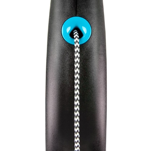 Фото - Повідець-рулетка для собак Flexi Black Design M 5 м Синій (4000498033432)