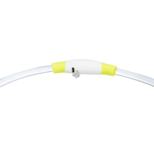 Фото - Нашийник LED для собак Trixie Flash Light Ring USB зелений розмір  L–XL 65 см/8 мм (4057589126610)