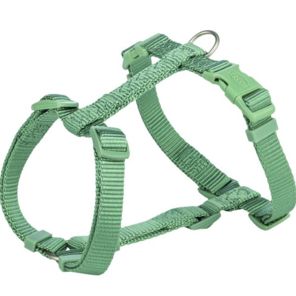 Фото - Шлея для собак Trixie Premium H-harness L–XL 75–120 см 25 мм світло-зелена (4053032673090)