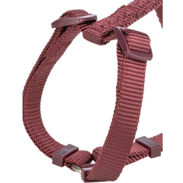 Фото - Шлея для собак Trixie Premium H-harness XXS–XS 20–32 см 10 мм бордова (4053032672864)