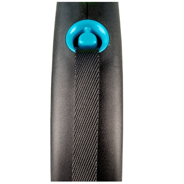 Фото - Повідець для собак Flexi Black Design стрічка Синя розмір M 5 м 25 кг (4000498034033)