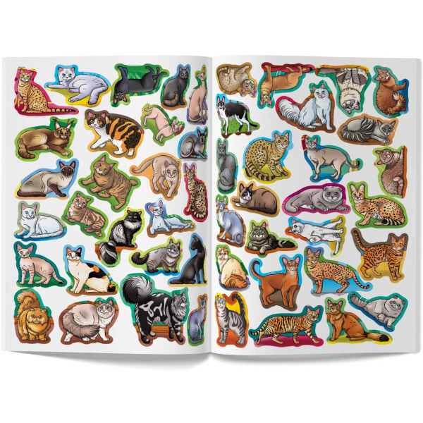 Фото -  Crystal Book Большая книга. Развивающие наклейки. Умные задачи. Кошки (9789669364128)