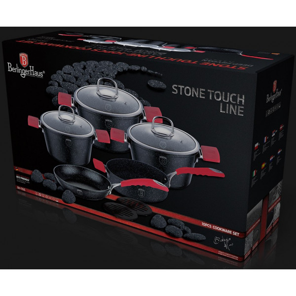 Фото - Набор посуды BerlingerHaus Stone Touch Line Black (BH-1166N)