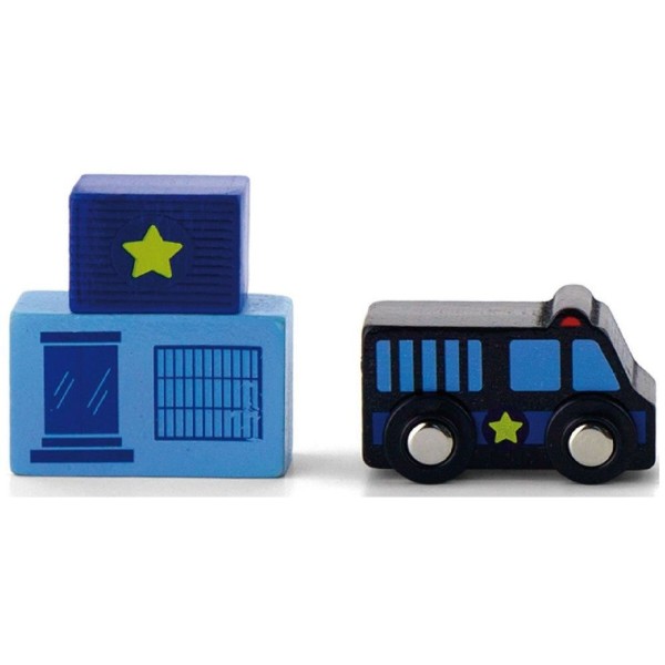 Фото - Набор игровых фигурок Viga Toys к ж/д Полицейский участок (50814)
