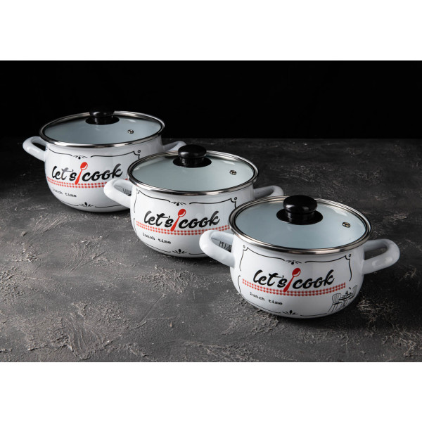 Фото - Каструля Gusto 
Lets Cook White 20 см 4.0 л (GT-T-120-LCW)