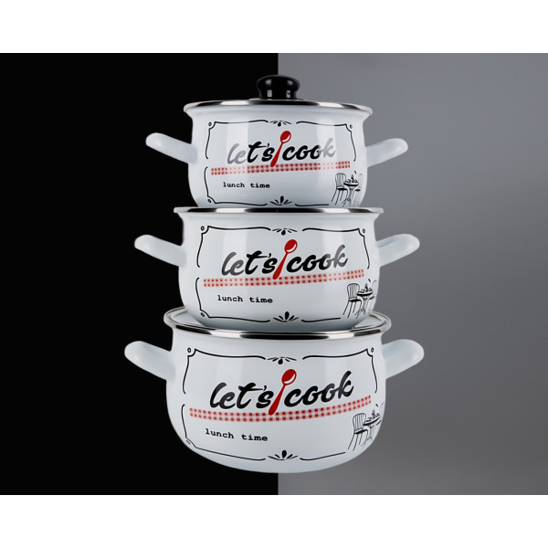 Фото - Каструля Gusto 
Lets Cook White 20 см 4.0 л (GT-T-120-LCW)