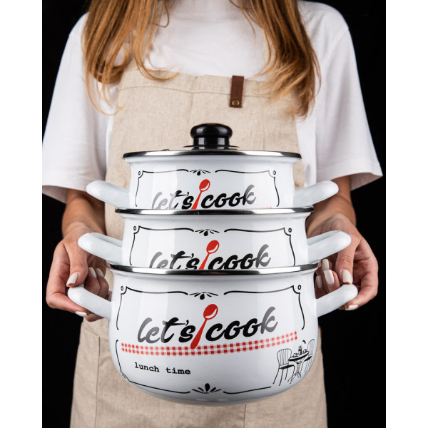 Фото - Каструля Gusto 
Lets Cook White 18 см 3.1 л (GT-T-118-LCW)