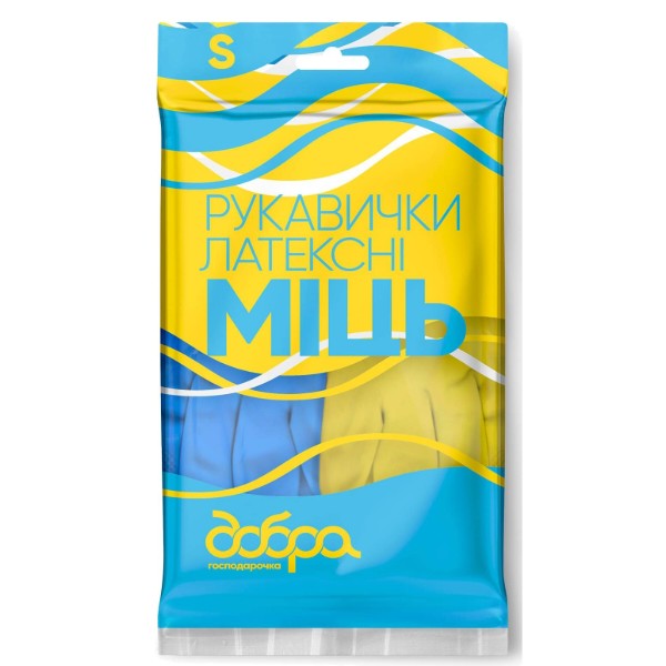 Фото - Перчатки латексные Добра господарочка МОЩЬ размер S (4820086523738)