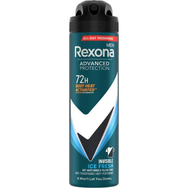 Фото - Дезодорант аерозольний Rexona Прозорий лід 72 години 150 мл