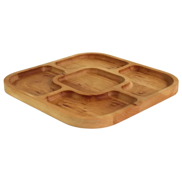 Фото - Менажниця Brizoll MEN2-2525 Бук QUADRO діаметр 25 см 5 секцій