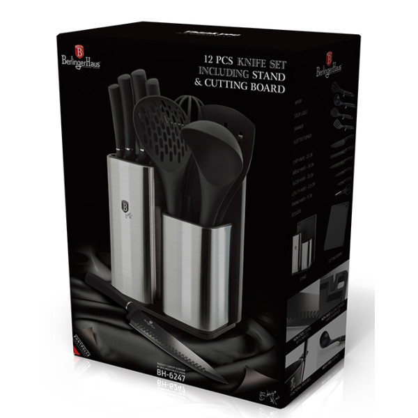 Фото - Кухарський набір приладів BerlingerHaus 6 пр. і ножів 5 пр. з підставкою (BH 6247N)