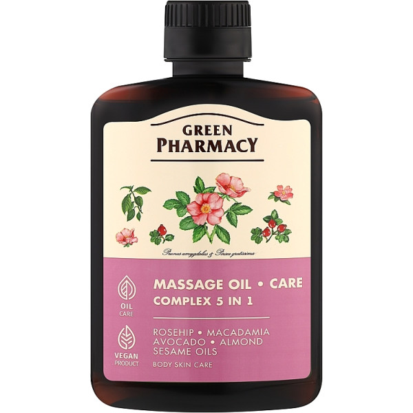 Фото - Олія для масажу Green Pharmacy 200 мл комплексна 5в1 (4823015937088) Фото - Олія для масажу Green Pharmacy 200 мл комплексна 5в1 (4823015937088)