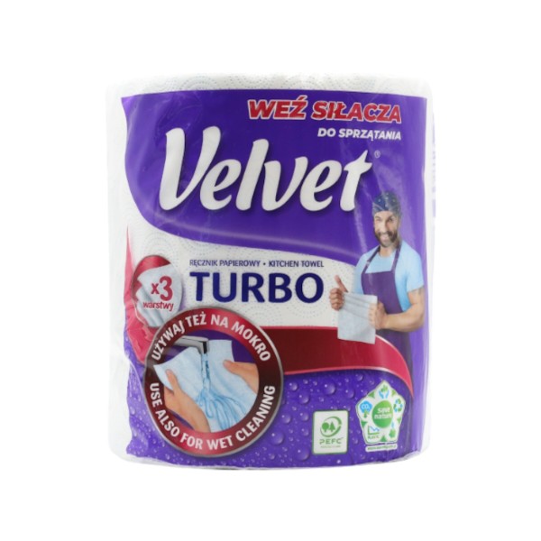 Фото - Салфетки бумажные Velvet Turbo 3 слоя (VPTT13340)