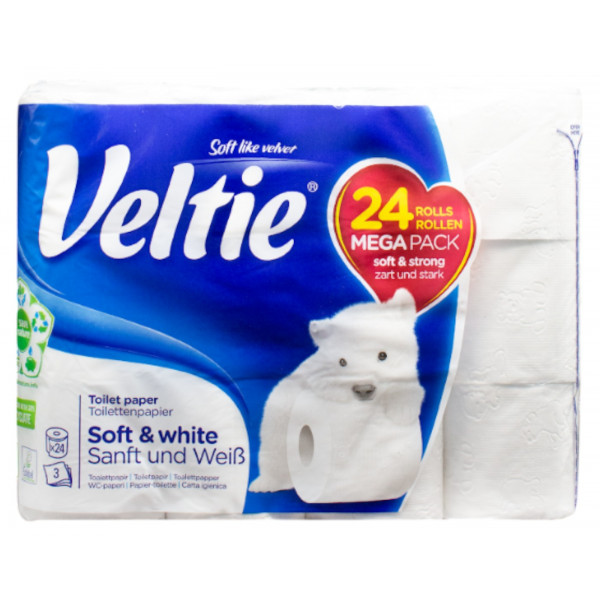 Фото - Туалетная бумага Velvet Soft White 24 рулонов 3 слоя (VTPSW243)