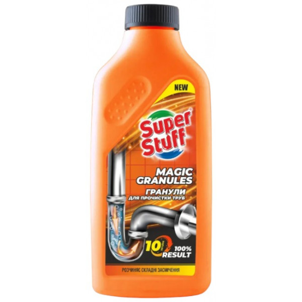 Фото - Засіб для чищення універсальний Super Stuff Magic Granules гранули для прочистки труб 400 g (SF50762) Фото - Засіб для чищення універсальний Super Stuff Magic Granules гранули для прочистки труб 400 g (SF50762)
