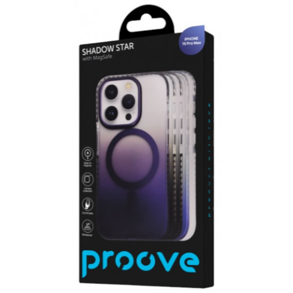 Фото - Чохол для смартфону Proove Shadow Star Case with Magnetic Ring iPhone 15 Pro Max Blue