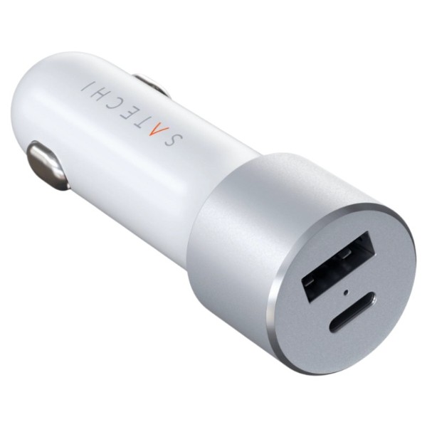 Фото - Автомобільний зарядний пристрій Satechi 72W Type-C PD Car Charger Silver (ST-TCPDCCS)