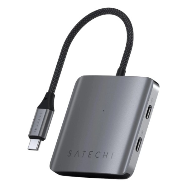 Фото - Хаб USB Satechi 4-Port USB-C Hub with PD Space Grey (ST-H4CPDM)