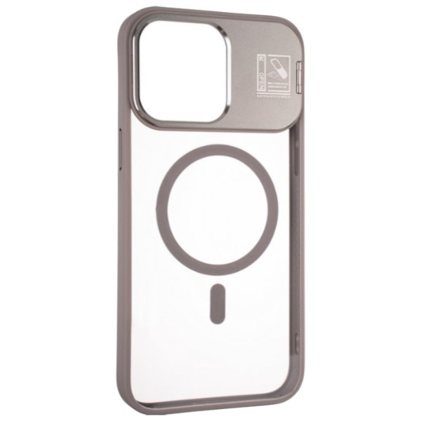 Фото - Чохол для смартфону Gelius Yoga Case Camera stand MagSafe for iPhone 15 Pro Max Gun Grey (98758)
