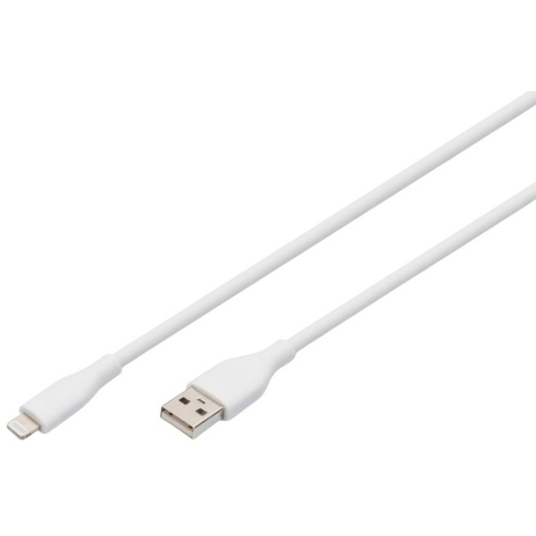 Фото - Кабель Digitus USB-A Lightning 2m USB 2.0 12W (AK-600108-020-W)
