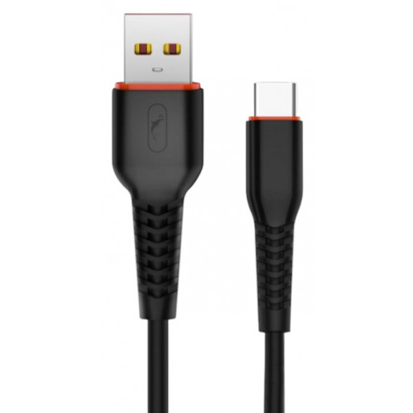 Фото - Кабель синхронізації даних SkyDolphin S54T Soft USB - USB Type-C (M/M) 1m Black (SDUSB-000430)