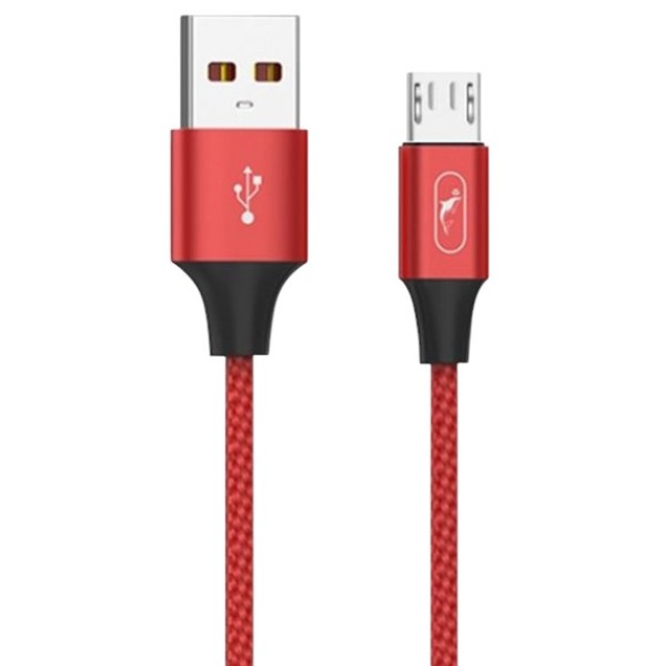 Фото - Кабель SkyDolphin S55V Neylon USB - micro USB (M/M) 1m Red (SDUSB-000439)