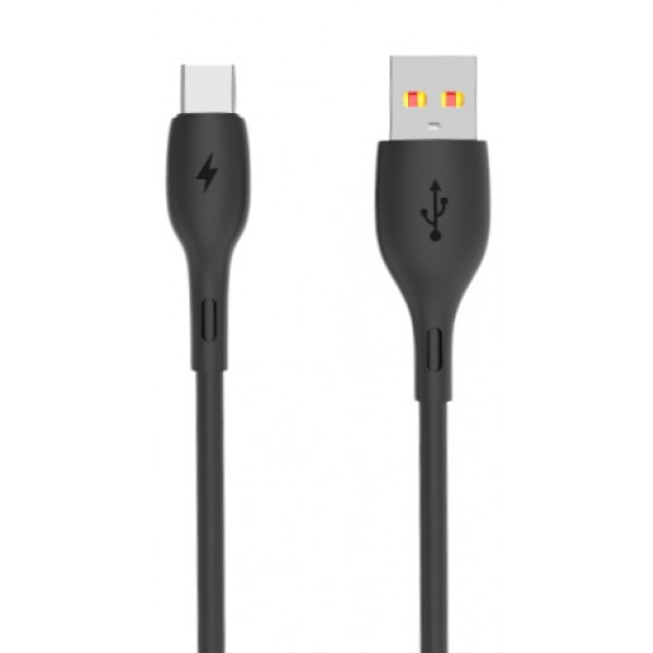 Фото - Кабель синхронізації даних SkyDolphin S22T Soft Silicone USB - USB Type-C (M/M) 1m Black (SDUSB-000604)