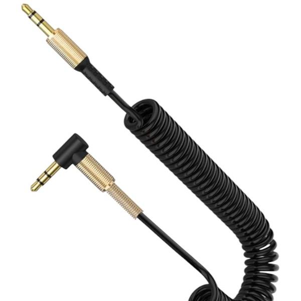 Фото - Кабель 3.5 мм - 3.5 мм SkyDolphin SR08 Spring Wire 3.5 мм - 3.5 мм (M/M) 1m Black (SDAUX-000062)