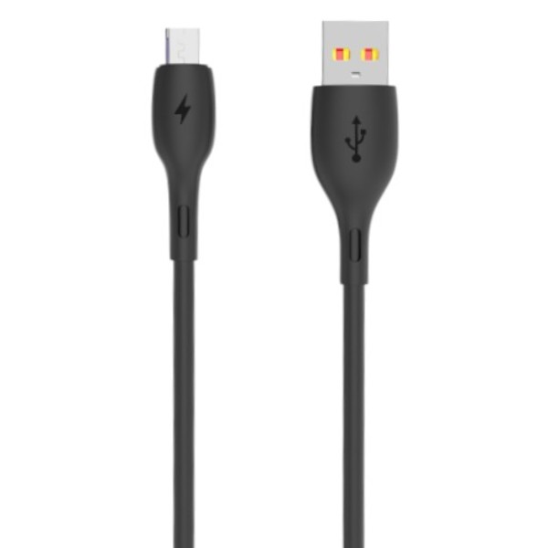 Фото - Кабель SkyDolphin S22V Soft Silicone USB - micro USB (M/M) 1m Black (SDUSB-000607)