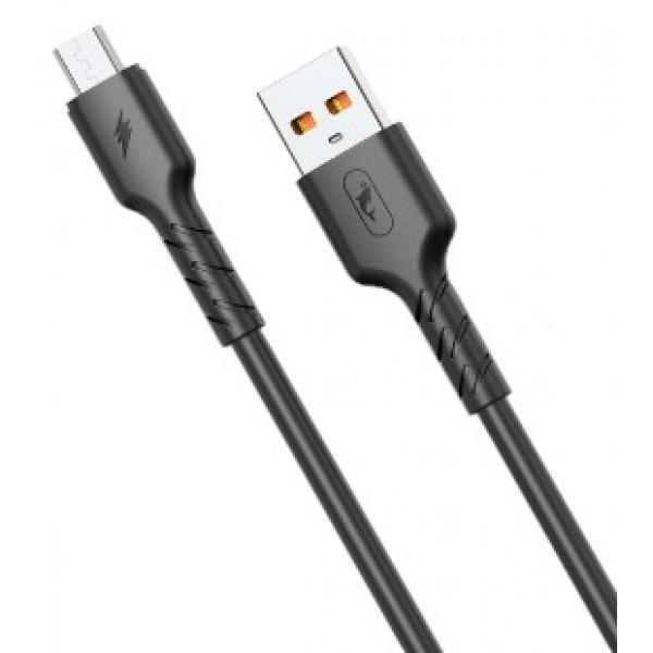 Фото - Кабель синхронізації даних SkyDolphin S07V TPE High Elastic Line USB - micro USB (M/M) 1m Black (SDUSB-000598) Фото - Кабель синхронізації даних SkyDolphin S07V TPE High Elastic Line USB - micro USB (M/M) 1m Black (SDUSB-000598)