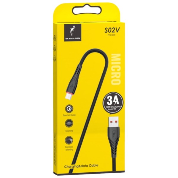 Фото - Кабель SkyDolphin S02V USB - micro USB (M/M) 1m Black (SDUSB-000591)