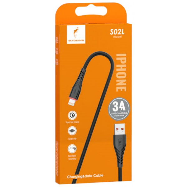 Фото - Кабель синхронізації даних SkyDolphin \S02L USB - Lightning (M/M) 1m Black (SDUSB-000587)
