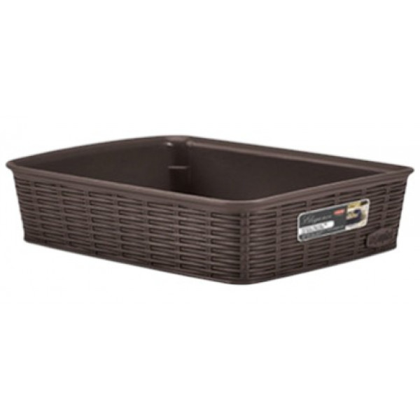 Фото - Корзина для белья Stefanplast 30932 ELEGANCE темно-корич. 25x19,5x6 см