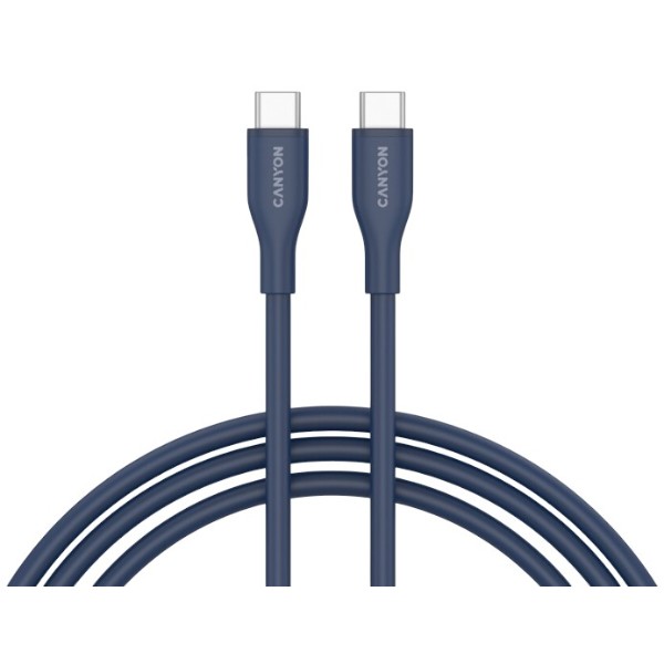 Фото - Кабель Canyon CC60SC10 Type-C to Type-C 60W 1m Silicon Dark Blue (CNS-CC60SC10DB) Фото - Кабель Canyon CC60SC10 Type-C to Type-C 60W 1m Silicon Dark Blue (CNS-CC60SC10DB)
