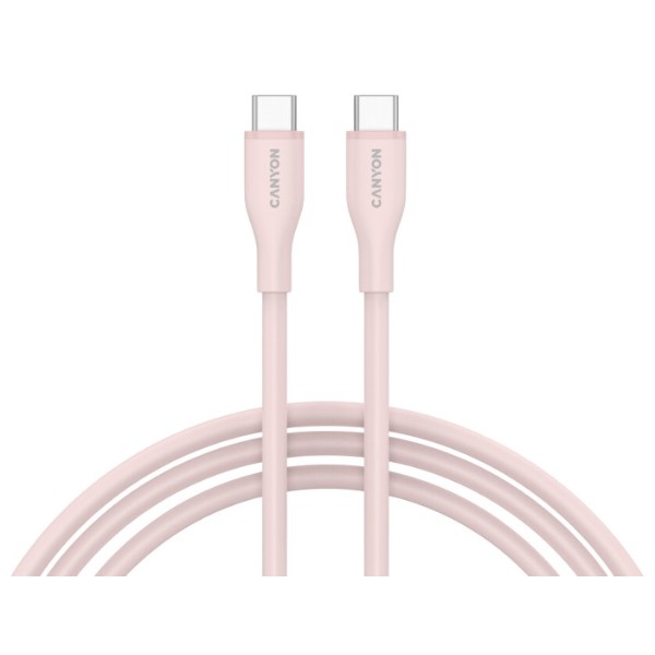 Фото - Кабель Canyon CC60SC10 Type-C to Type-C 60W 1m Silicon Pink Sand (CNS-CC60SC10PS)