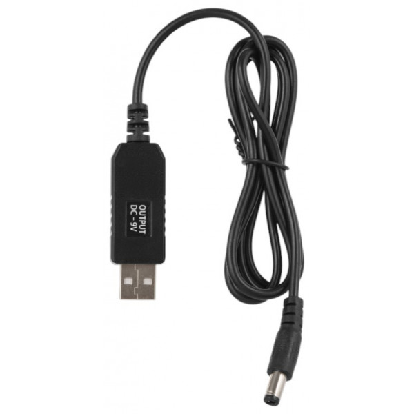 Фото - Кабель USB - DC 2E USB-A > DC 5.5х2.5мм (2E-CCAD9-BK)