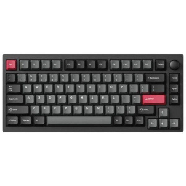 Фото - Клавіатура бездротова Lemokey P1 Pro 84Key, Keychron Super Brown, WL/BT/USB-A, QMK/VIA, Hot-Swap, EN/UKR, RGB,  Knob, Carbon Black (P1P-M3-UA)
