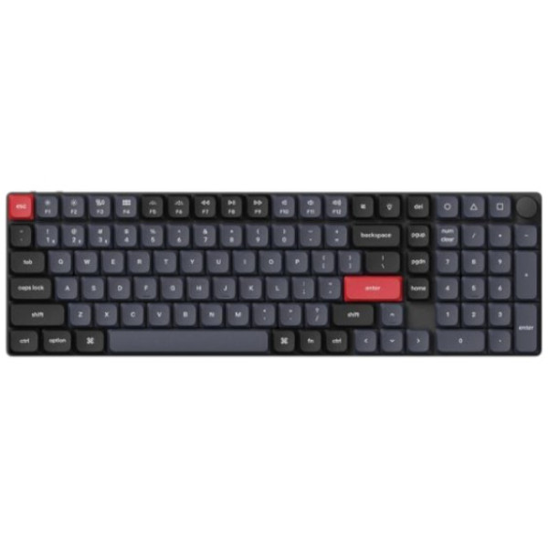 Фото - Клавиатура беспроводная Keychron K17 PRO 100Key, Gateron MX 2.0 Red, WL/BT/USB-A, QMK, RGB, Black in the center (K17P-B1-UA)