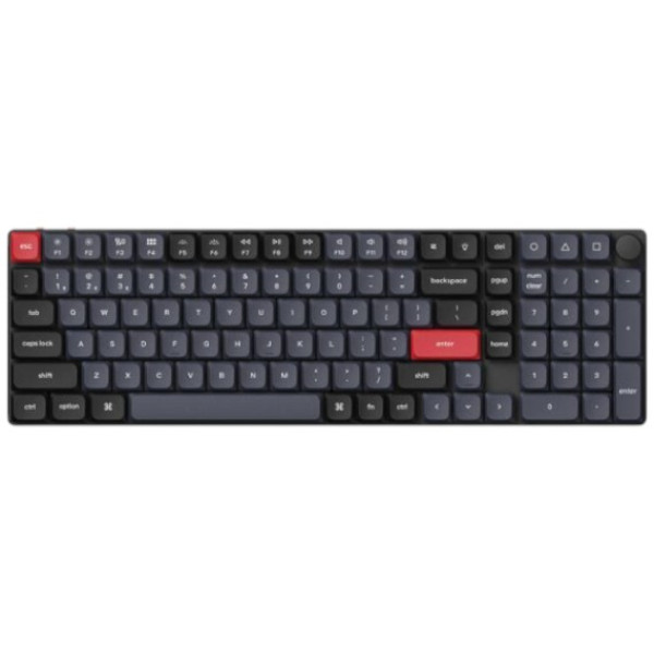 Фото - Клавіатура бездротова Keychron K17 PRO 100Key, Gateron MX 2.0 Blue, WL/BT/USB-A, QMK,  Hot-swap, RGB, White in the center (K17P-H2-UA)