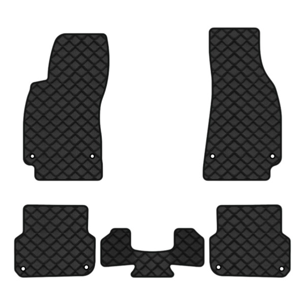 Фото - Коврики из экокожи в салон авто EVAtech ECO для A6 (C6) Avant Audi 2005-2008 3 поколение Combi EU (AU12364CGK5AV8BBB)