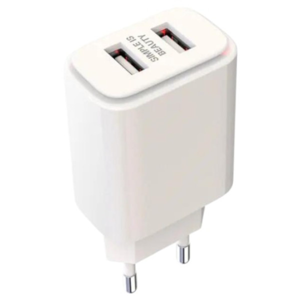 Фото - Мережевий зарядний пристрій XO L90C 2USB/2.4A + USB-Lightning (XO-L90C-L)
