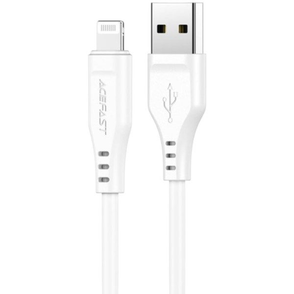 Фото - Кабель синхронизации данных AceFast USB 2.0 USB-A to Lighting, 1,2 м, 2,4A, TPE C3-02 White (6974316280835)