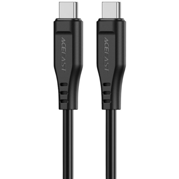 Фото - Кабель AceFast USB 2.0 USB-C to USB-C, 1,2 м, 3.0A, TPE C3-03 Black (6974316280842)