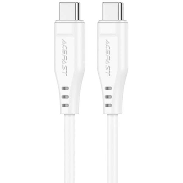 Фото - Кабель AceFast USB 2.0 USB-C to USB-C, 1,2 м, 3.0A, TPE C3-03 White (6974316280859)