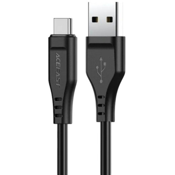 Фото - Кабель синхронізації даних AceFast USB 2.0 USB-A to USB-C, 1,2 м, 3.0A, TPE C3-04 Black (6974316280866)