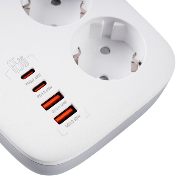 Фото - Мережевий фільтр Gelius T-Power 3р 65W 2m GP-PS-003 White (99442)