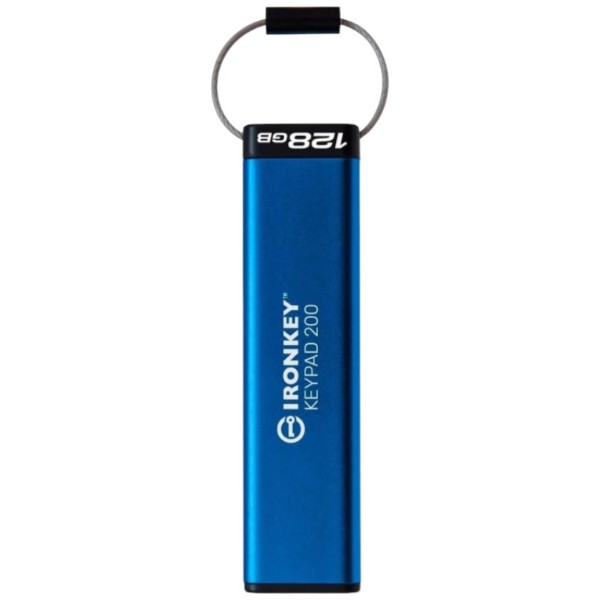 Фото - Флеш USB Kingston 3.2 128GB IronKey Keypad 200 Type-A Blue (IKKP200/128GB) Фото - Флеш USB Kingston 3.2 128GB IronKey Keypad 200 Type-A Blue (IKKP200/128GB)