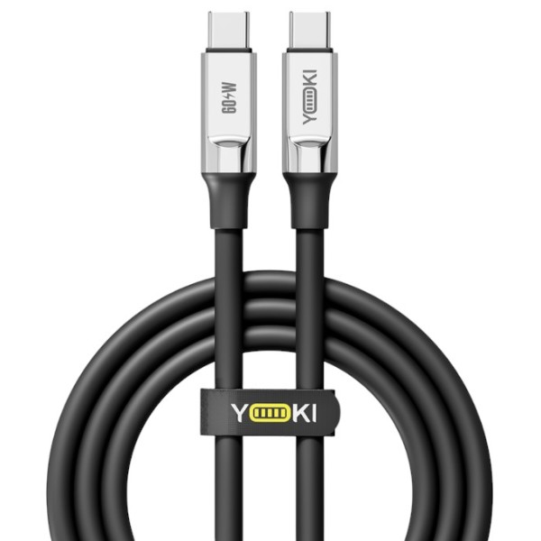 Фото - Кабель YOKI ULTRA Type-C to Type-C 60W 1.2m Black (YK-UL61)