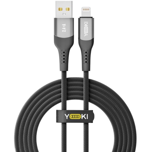 Фото - Кабель YOKI SOLID Lightning 2.4A 2m Black (YK-SO15)